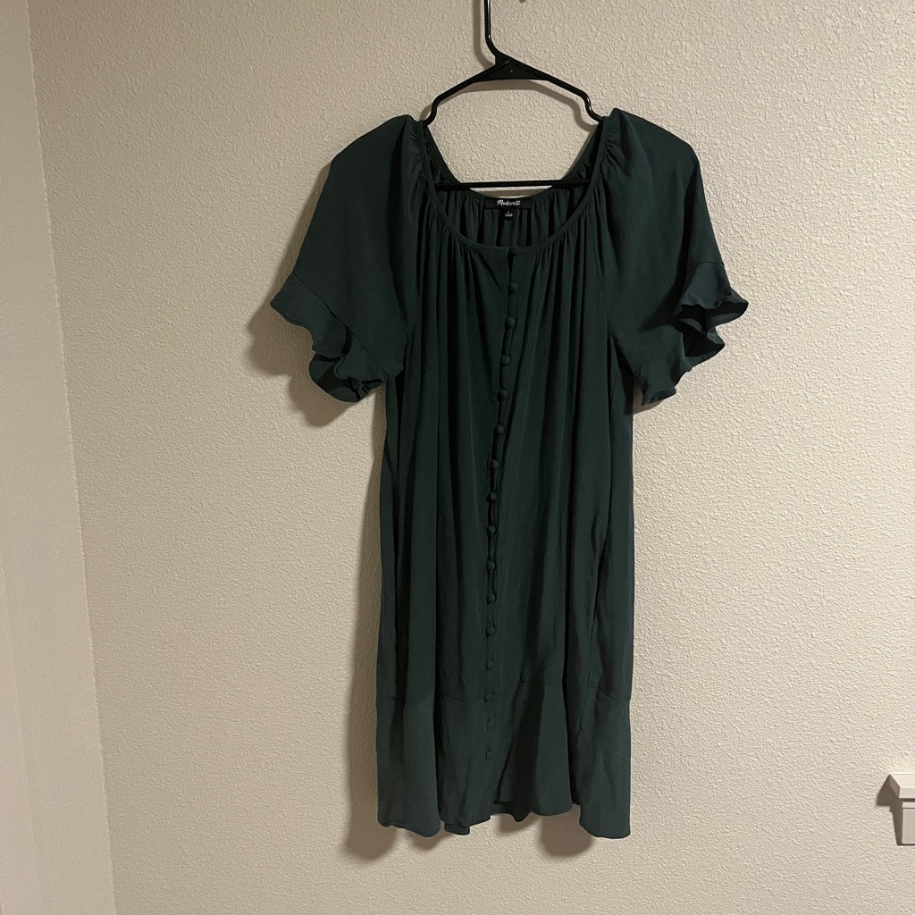 Madewell Lusterweave Button Front Mini Dress